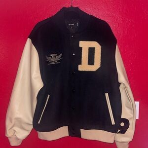 Diamond Supply Co. Black and Cream Letterman Jacket. Market valued at $300